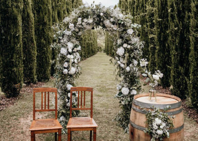 Hochzeit auf einem Weingut